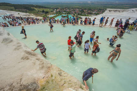 Turkey,21 MAY 2017.  Pamukkale exotic pearl of Turkey, the rarest natural phenomenonのeditorial素材