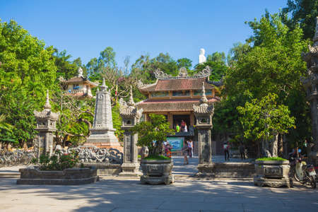 NHA TRANG, VIETNAM - Nov 2014: View of the Long Son Pagodaのeditorial素材
