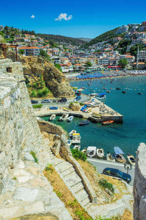 Ulcinj, Montenegro, July 28, 2017. The coast of the southernmost Montenegrin town of Ulcinj (5th century BC)のeditorial素材