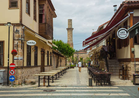 Turkey. May 17, 2017. Ancient streets of the old city of Antalyaのeditorial素材