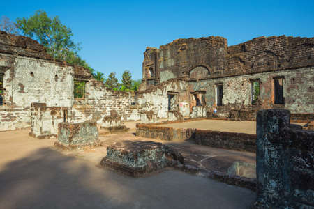 PANJIM, GOA, INDIA - 8 MARCH 2017 : Church of St Augustine was constructed between 1592 to 1602 by Augustinian friars and it was abandoned in 1835 due to a continual series of deadly epidemics.のeditorial素材