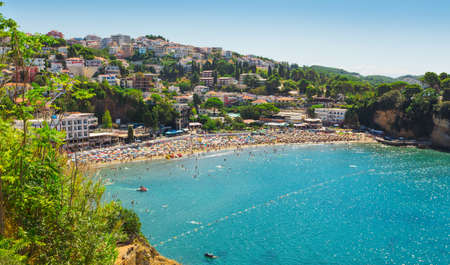 Ulcinj, Montenegro, July 28, 2017. The coast of the southernmost Montenegrin town of Ulcinj (5th century BC)の写真素材