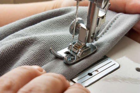 sewing machine and item of clothingの写真素材