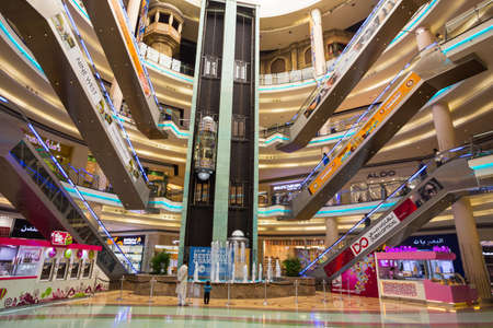 SHARJAH, UAE - OCTOBER 29, 2013: Central Souq Mega Mall of Sharjah opened on December 2001 and...