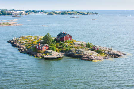 Islands in the Baltic Sea near Helsinki in Finlandの写真素材