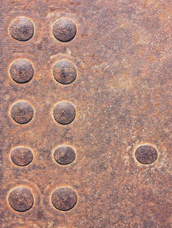 background of the rivets on rusty metals
