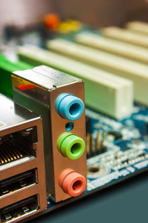 Radio components laid out on the electronic circuit