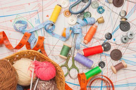 Sewing on the background pattern