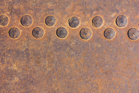 background of the rivets on rusty metals