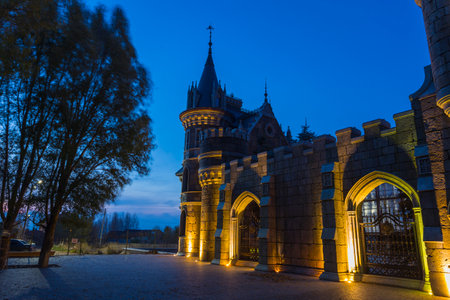 SAMARA, RUSSIA - November 2, 2020: Tourist center Castle Garibaldi in the village Hryaschevka near the city of Togliatti, Samara region, Russia.のeditorial素材