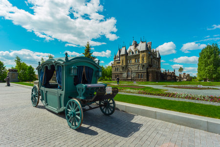 SAMARA, RUSSIA - May 21, 2019: Tourist center Castle Garibaldi in the village Hryaschevka near the city of Togliatti, Samara region, Russia.のeditorial素材