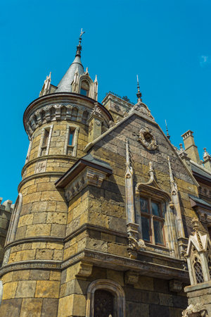 SAMARA, RUSSIA - May 21, 2019: Tourist center Castle Garibaldi in the village Hryaschevka near the city of Togliatti, Samara region, Russia.のeditorial素材