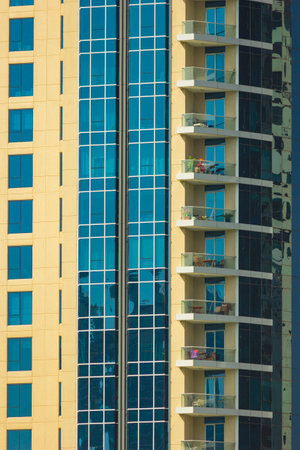 DUBAI, UAE - NOVEMBER 16: Yacht Club in Dubai Marina. U.A.E. November 16, 2012. Dubai was the fastest developing city in the world between 2002 and 2008.のeditorial素材