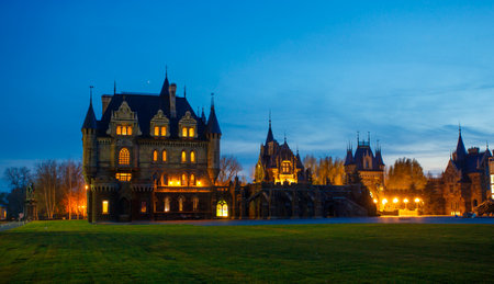 SAMARA, RUSSIA - November 2, 2020: Tourist center Castle Garibaldi in the village Hryaschevka near the city of Togliatti, Samara region, Russia.のeditorial素材