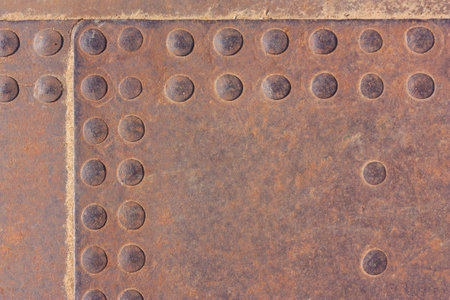 background of the rivets on rusty metals