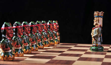 Ecuadorian chess set between Spaniards and Incas