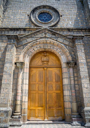 Side door entrance to the Cathedral of Guaranda, Ecuadorの写真素材