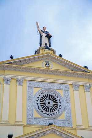 Facade of the Santo Domingo church in Guayaquil city, Ecuadorの写真素材