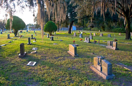 Crypts and tombs at a local cemetery, Tampa Bay Florida, USA.