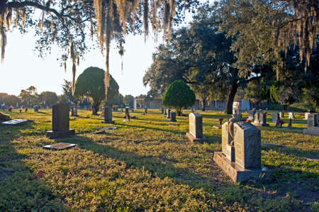 Crypts and tombs at a local cemetery, Tampa Bay Florida, USA.のeditorial素材