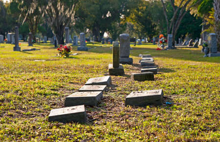 Crypts and tombs at a local cemetery, Tampa Bay Florida, USA.のeditorial素材
