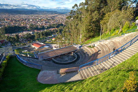 Outdoors public small theater close to the Turi Lookout, with a wonderful view of the city of...