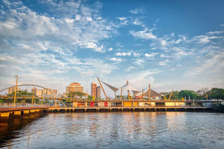 Guayaquil, Guayas, Ecuador - November, 2013: El MalecÃ³n del Salado (Pier of the Salty) is a boardwalk along a salt water estuary, built under the municipality of Jaime Nebot in 2009.のeditorial素材