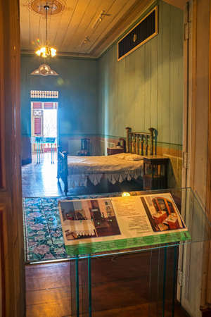 Guayaquil, Guayas, Ecuador - November, 2013: Replica of the interior of an old house from Guayaquil, at the Parque Nacional (National Park).のeditorial素材