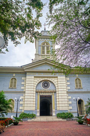 Guayaquil, Guayas, Ecuador - November, 2013: 19th century church called Hospicio del Corazon de Jesus (Hospice of the heart of Jesus), at a National Park.のeditorial素材