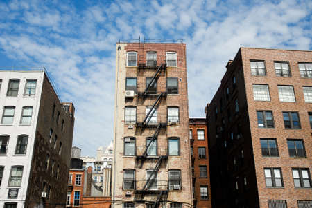 Manhattan buildings with outside stairs
