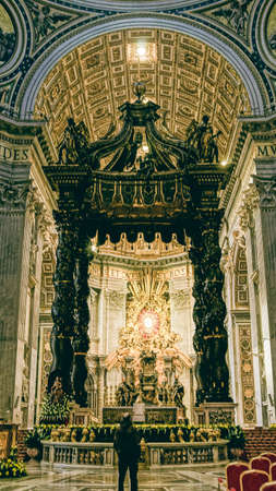 Vatican church italy cathedral Basilica di San Pietro in Vaticanoのeditorial素材
