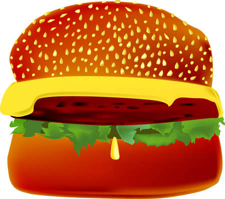 Cheese Burger のイラスト素材