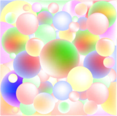 A background of blurry balls with reflections のイラスト素材