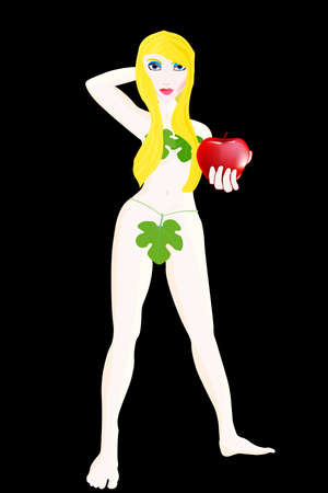 Eve offering an appleのイラスト素材