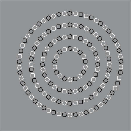 Round  Moving  Optical Illusion のイラスト素材