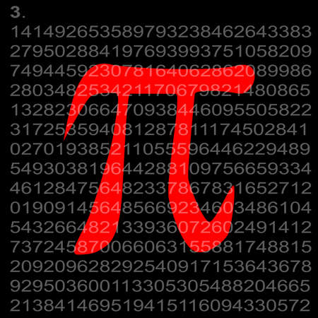 The constant Pi with its value to several placesのイラスト素材