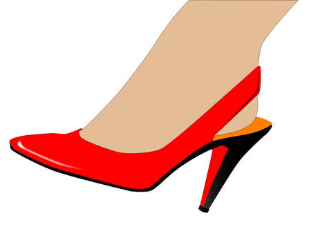 A ladies ankle and stiletto heal shoe のイラスト素材