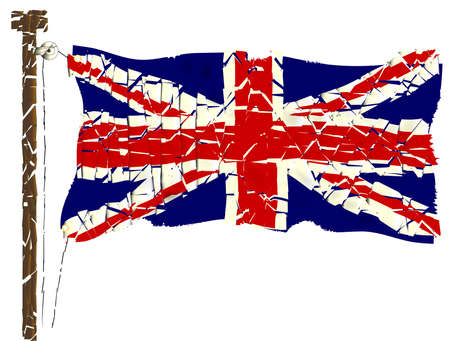 The British Union Jack Flag Grunge Effect のイラスト素材