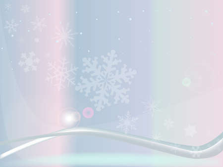 A backdrop in blue and pinkwith snowflakes, ready for text and other images のイラスト素材
