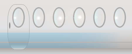 An aircraft background of door and windows