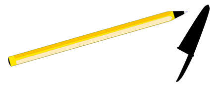A typical ball pointpen isolated over a white background のイラスト素材