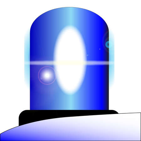 The flashing blue light as displayed by policeのイラスト素材