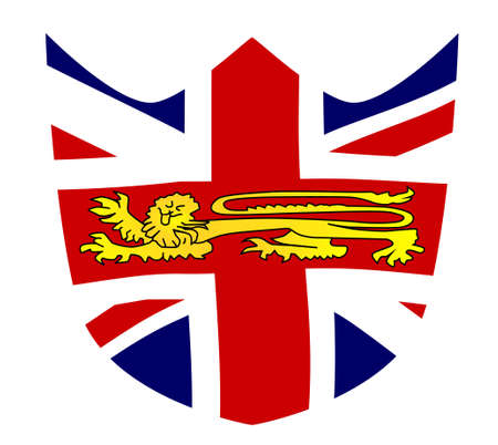 Shield with a union jack and the British Lion emblem のイラスト素材