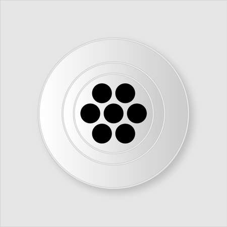 A typical bath or sink plughole without waterのイラスト素材