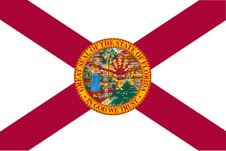 The flag of the USA state of Floridaのイラスト素材