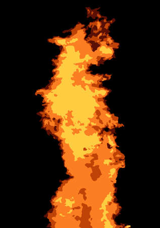 An abstract fire background over blackのイラスト素材
