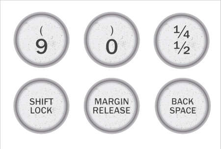 Typewriter Keys 9 10のイラスト素材