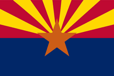 The state flag of the  State of Arizonaのイラスト素材