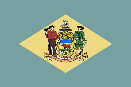 The flag of the US state od Delawareのイラスト素材