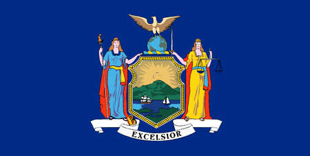 The flag of the state of New Yorkのイラスト素材